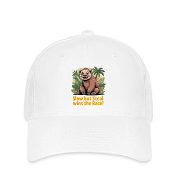 Langsam, aber stiehle den Faultier-Dschungel - Flexfit Cap - Weiß - Vorne
