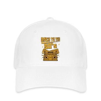 Retour au boombox des années 90 - Casquette Flexfit - blanc - Devant
