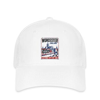 Worcester England Skyline le long de la rivière Severn - Casquette Flexfit - blanc - Devant