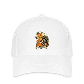 Wachau Marille Vintage Reiseliebe - Flexfit Cap - Weiß - Vorne