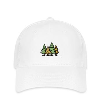 Wald Bäume - Flexfit Cap - Weiß - Vorne