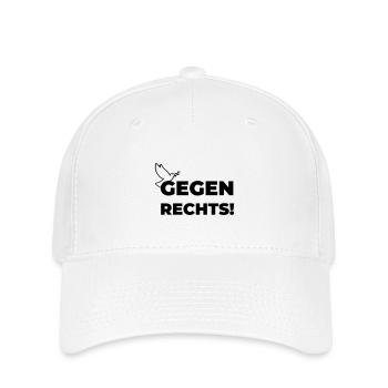 Gegen rechts - Flexfit Cap - Weiß - Vorne
