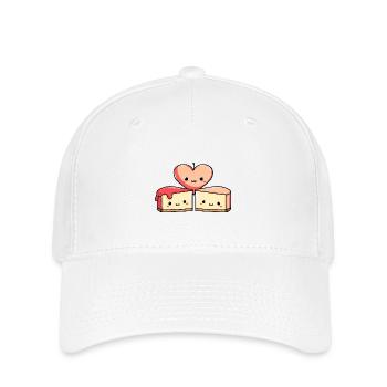 Cake Couple Cake Love Heart Comic - Flexfit Cap - white - Front