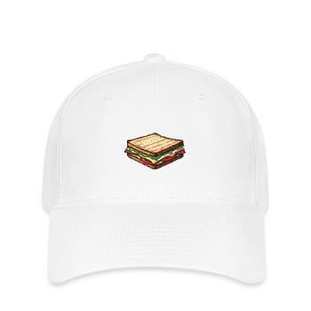 Sandwich Pixel Icon - Flexfit Cap - white - Front