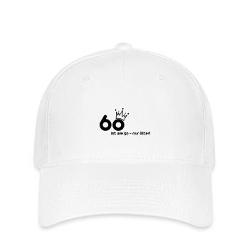 60 ist wie 50 - Flexfit Cap - Weiß - Vorne