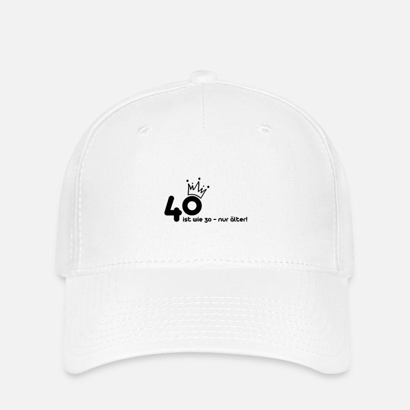 40 ist wie 30 - Flexfit Cap - Weiß