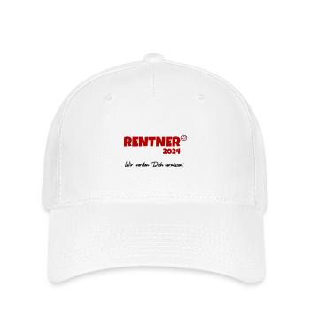 Rentner 2024 vermissen - Flexfit Cap - Weiß - Vorne