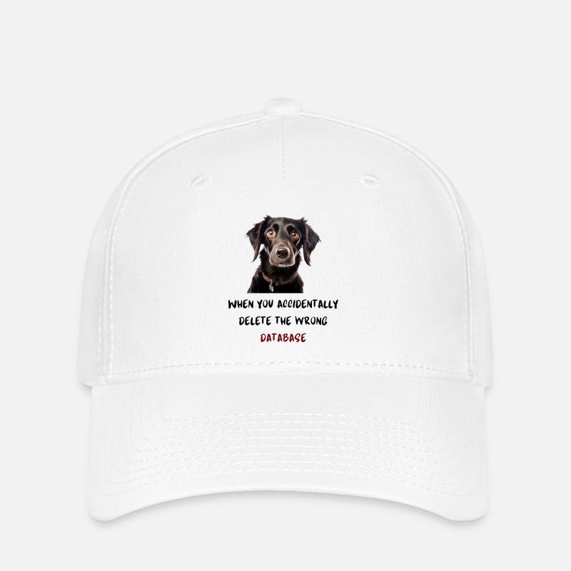 Lorsque vous supprimez accidentellement la mauvaise base de données - Casquette Flexfit - blanc