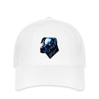 Dog Doberman - Blue Polygons - Flexfit Cap - white - Front