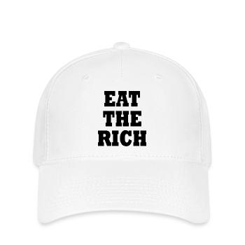 Eat the rich - Flexfit Cap - Weiß - Vorne