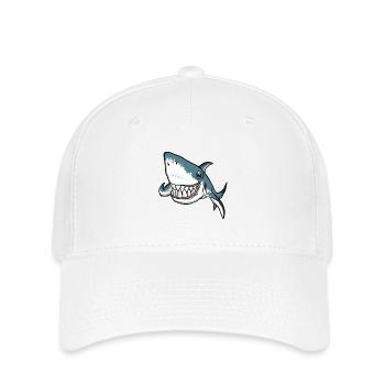 Tauch Dive Shark Hai - Flexfit Cap - white - Front
