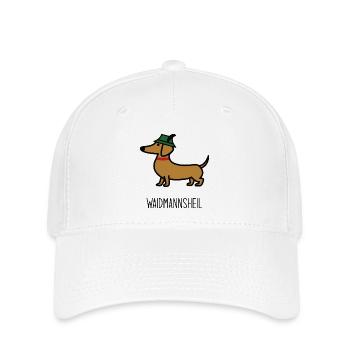 Waidmannsheil Dackel - Flexfit Cap - Weiß - Vorne