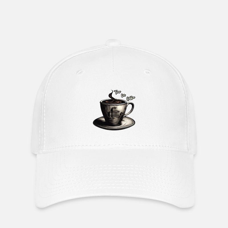 C’est l’heure du café / du café / de la tasse / de la boisson - Casquette Flexfit - blanc