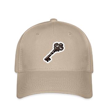 Clé / Serrure / Verrouillé / Sécurité - Casquette Flexfit - kaki - Devant