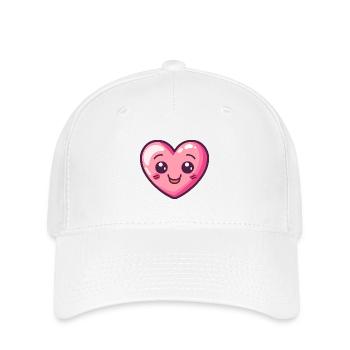 Coeur Amour Bande Dessinée Mignon Bébé - Casquette Flexfit - blanc - Devant