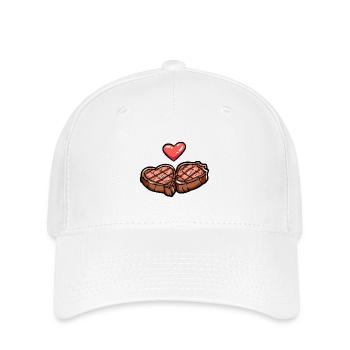 Steak Meat Giillen Couple Love Heart - Flexfit Cap - white - Front