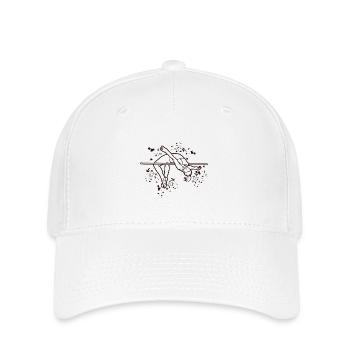 Hochspringer Wasserfarben Hochsprung - Flexfit Cap - Weiß - Vorne