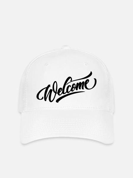 welcome - Flexfit Cap - Weiß