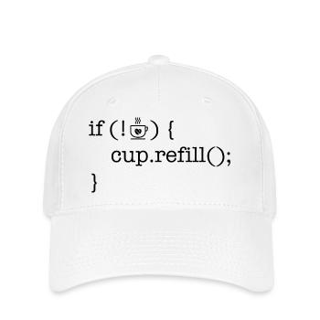 Coffee code software developer humor - Flexfit Cap - white - Front