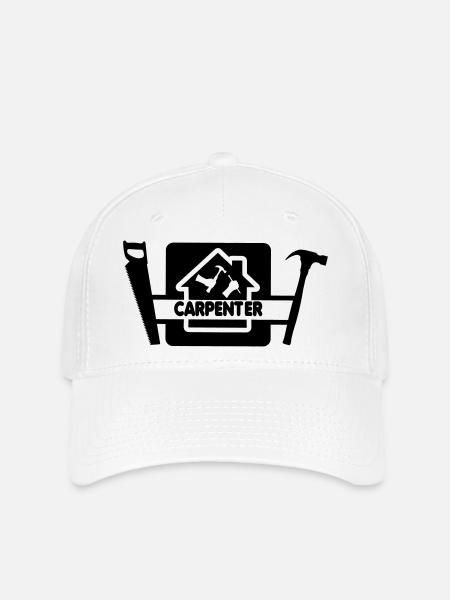 Logo mit Text Schreiner - Flexfit Cap - Weiß