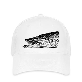 Pike - Pike Fishing - Favorite Fish - Flexfit Cap - white - Front