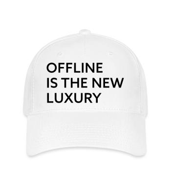 Le hors ligne est le nouveau luxe - Casquette Flexfit - blanc - Devant
