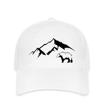 Bear Mountains - Flexfit Cap - white - Front
