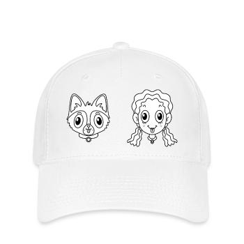 Pet Dog - Flexfit Cap - white - Front