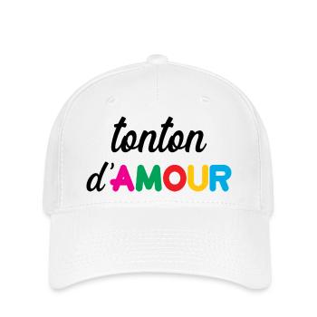 Tonton d'Amour - Famille - Noël - Casquette Flexfit - blanc - Devant