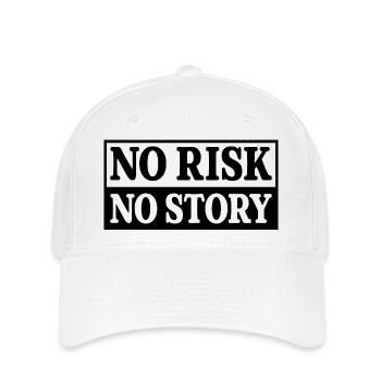 No Risk No Story - Flexfit Cap - Weiß - Vorne
