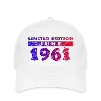 65th Birthday Limited Edition 06/1961 - Flexfit Cap - white - Front