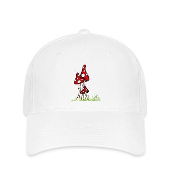 Muchotravky - Champignons - Casquette Flexfit - blanc - Devant