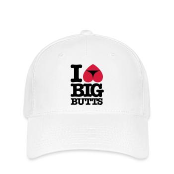 I_love_big_butts - Casquette Flexfit - blanc - Devant