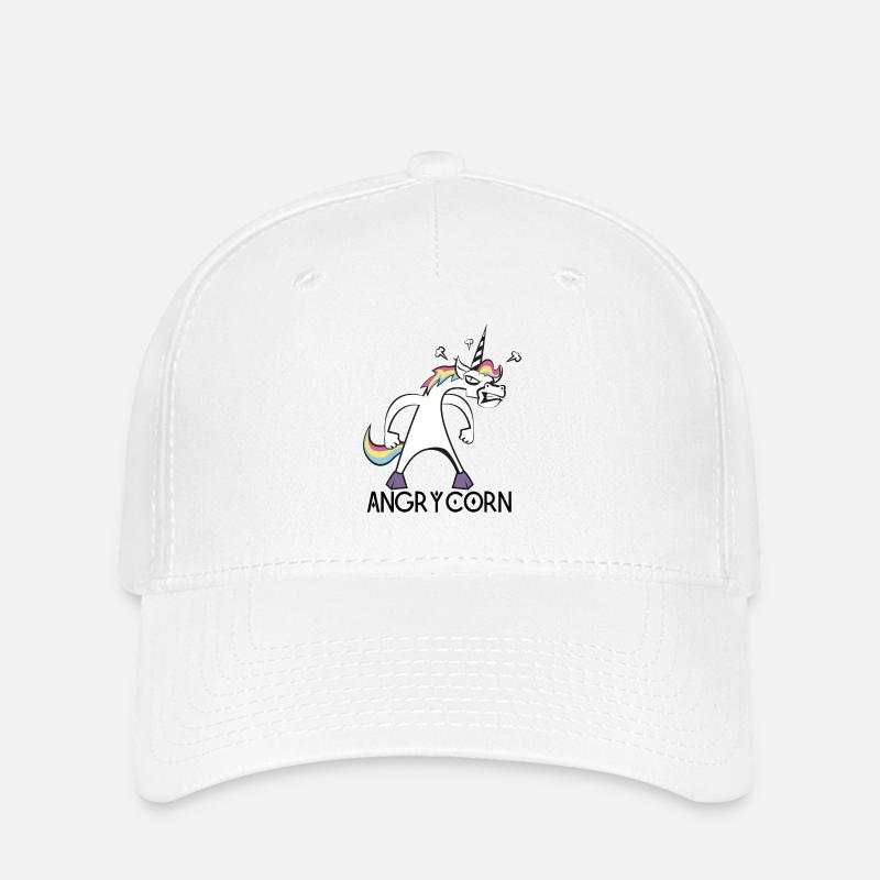 Angry Unicorn - Casquette Flexfit - blanc