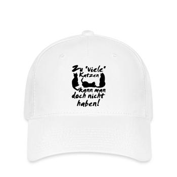 Katzen Spruch Katze Tier Haustier Geschenk lustig - Flexfit Cap - Weiß - Vorne