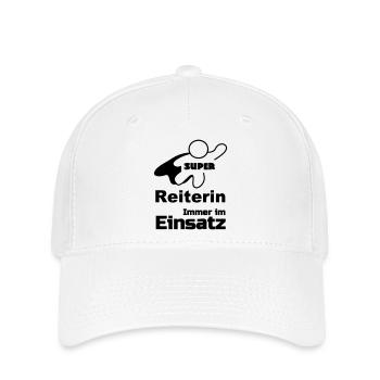 Super Reiterin, Reiten, Pferd, Sport, Geschenk - Flexfit Cap - Weiß - Vorne