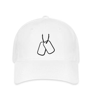 Dog Tags - Casquette Flexfit - blanc - Devant