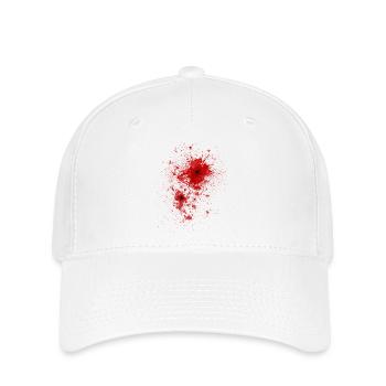 Blood spatter / bullet wound - Costume - Flexfit Cap - white - Front
