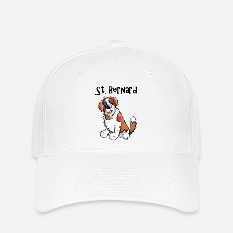 Drolliger Bernhardiner - Hund - Flexfit Cap - Weiß