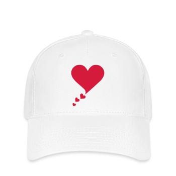 Text bubble hearts, comic bubble, speech bubble, - Flexfit Cap - white - Front