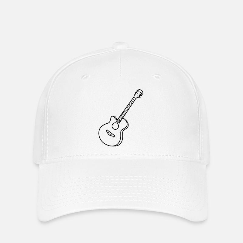 Gitarre - Flexfit Cap - Weiß