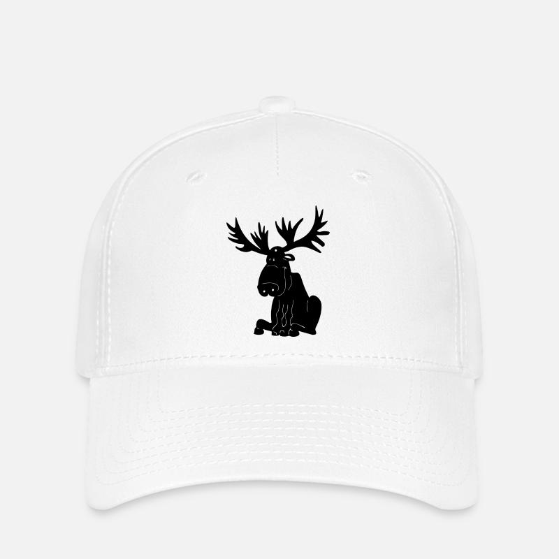 Elch - Flexfit Cap - Weiß