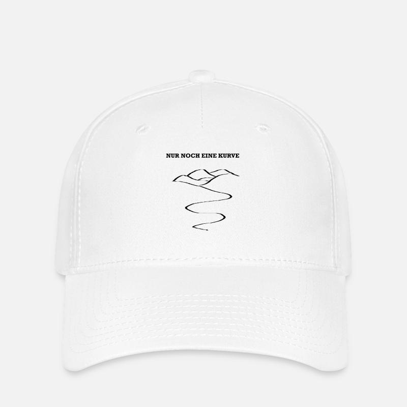 Nur noch eine Kurve - Flexfit Cap - Weiß