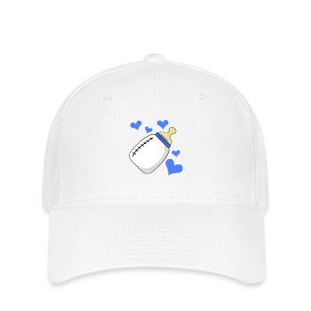 Milk bottle Boy pregnant birth - Flexfit Cap - white - Front