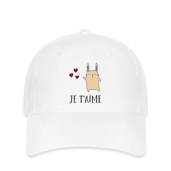 je t'aime - Flexfit Cap - white - Front