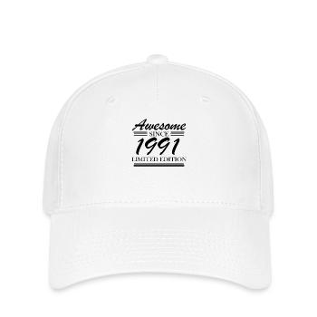1991 - Né en 1991 - Fantastique depuis 1991 - Casquette Flexfit - blanc - Devant