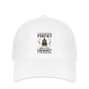 cheminot 4 - Casquette Flexfit - blanc - Devant