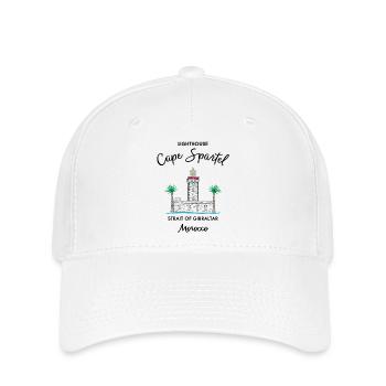 Maroc, Phare du Cap Spartel, Gibraltar - Casquette Flexfit - blanc - Devant