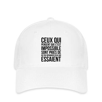 Those who think it's impossible... - Flexfit Cap - white - Front