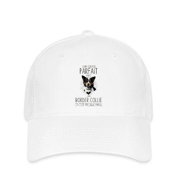 Pas parfait mais propriétaire d un border collie - Casquette Flexfit - blanc - Devant
